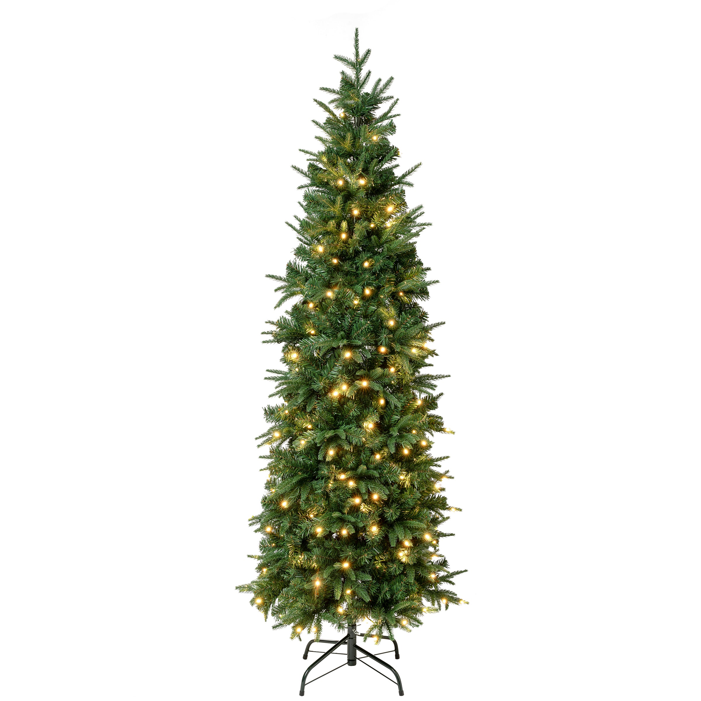 6 ft. PreLit Duxbury Feel Real Slim Tree with LED Lights National