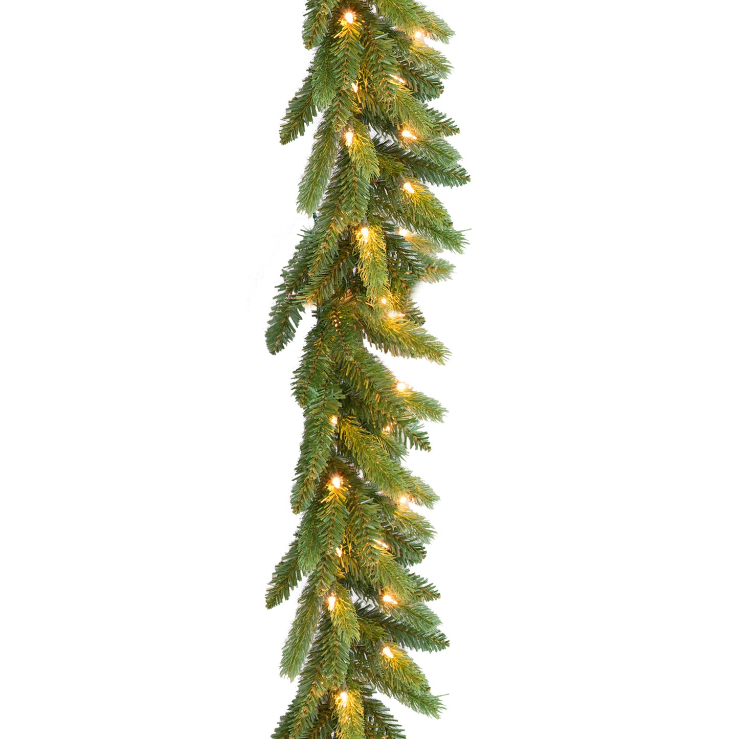 9 ft. Pre-Lit Jersey Fraser Fir Garland with Clear Lights