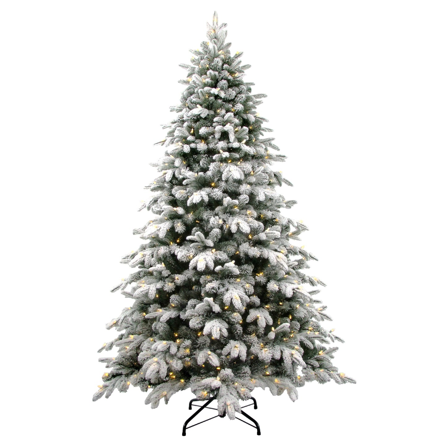 7.5 ft. Pre-Lit Snowy Avalanche Tree with Dual Color LED Lights