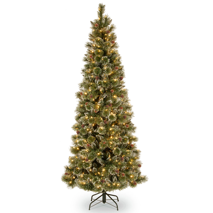 9 ft. Pre-Lit Grande Fir Pencil Slim Tree with Clear Lights main image 1
