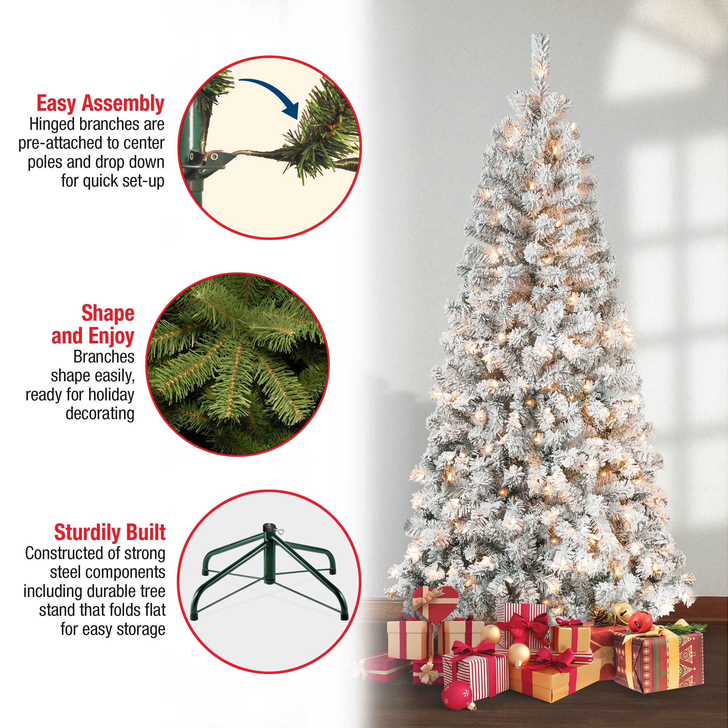 6 ft. Pre-Lit Acacia Slim Tree with Clear Lights