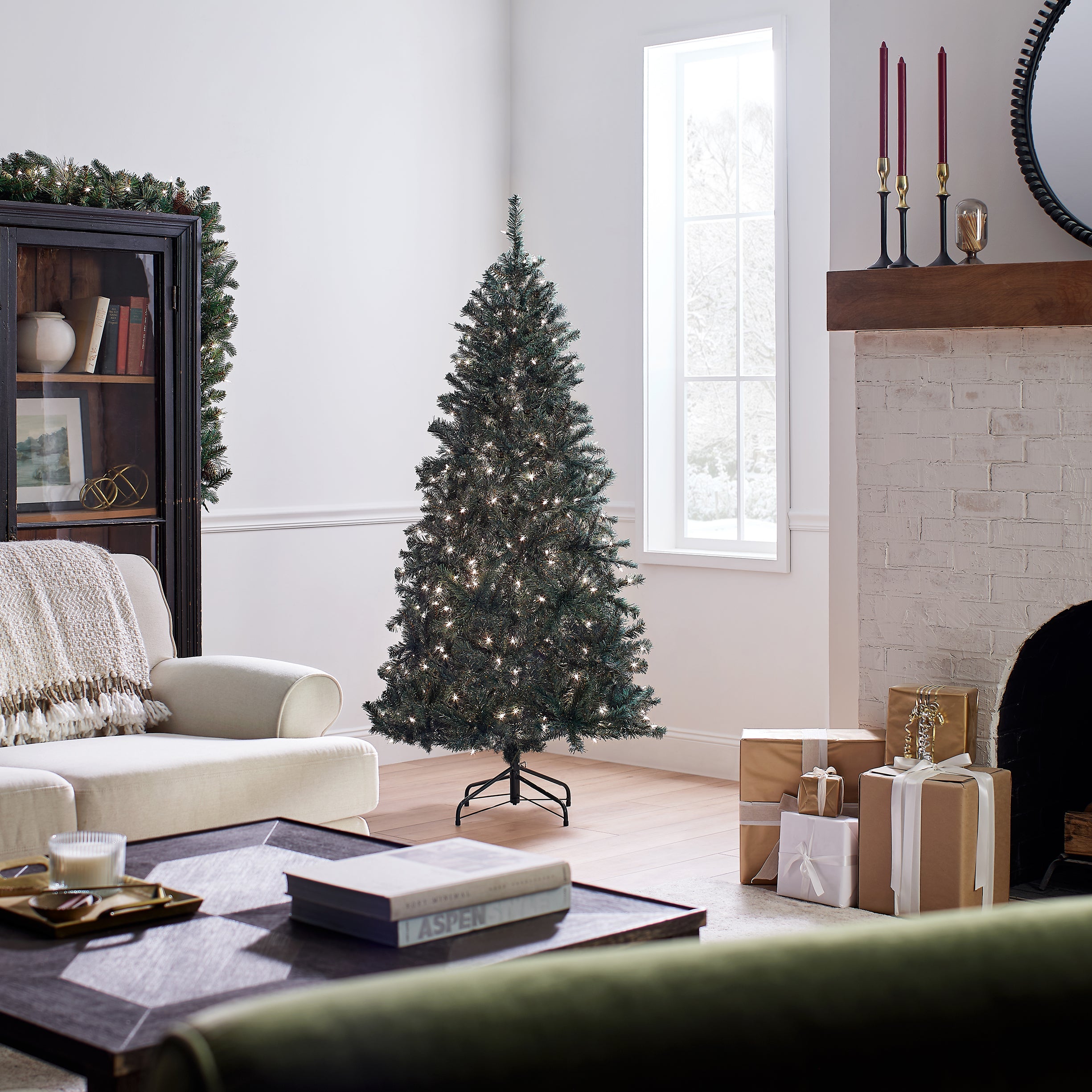 6 ft. Pre-Lit Acacia Tree with Clear Lights