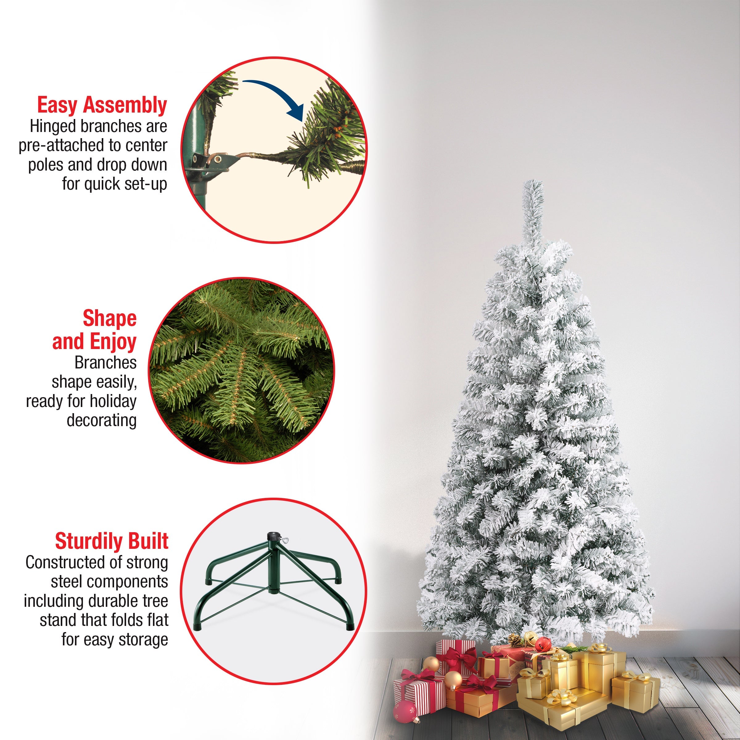 4.5 ft. Acacia Flocked Tree