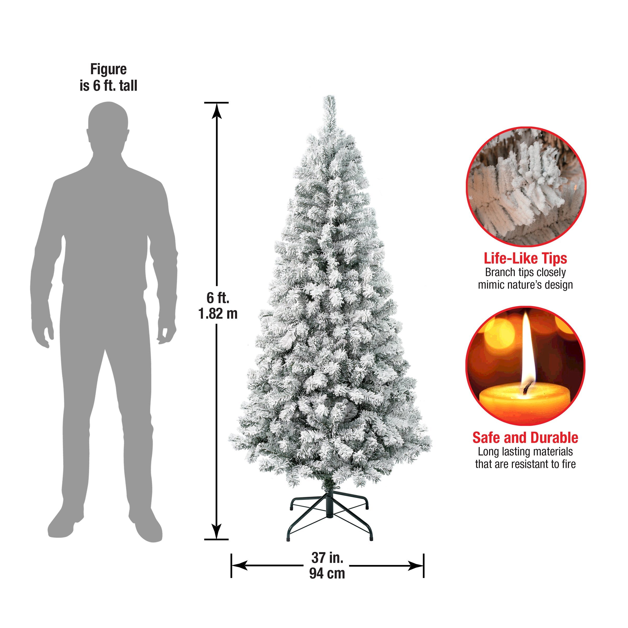 6 ft. Acacia Flocked Tree