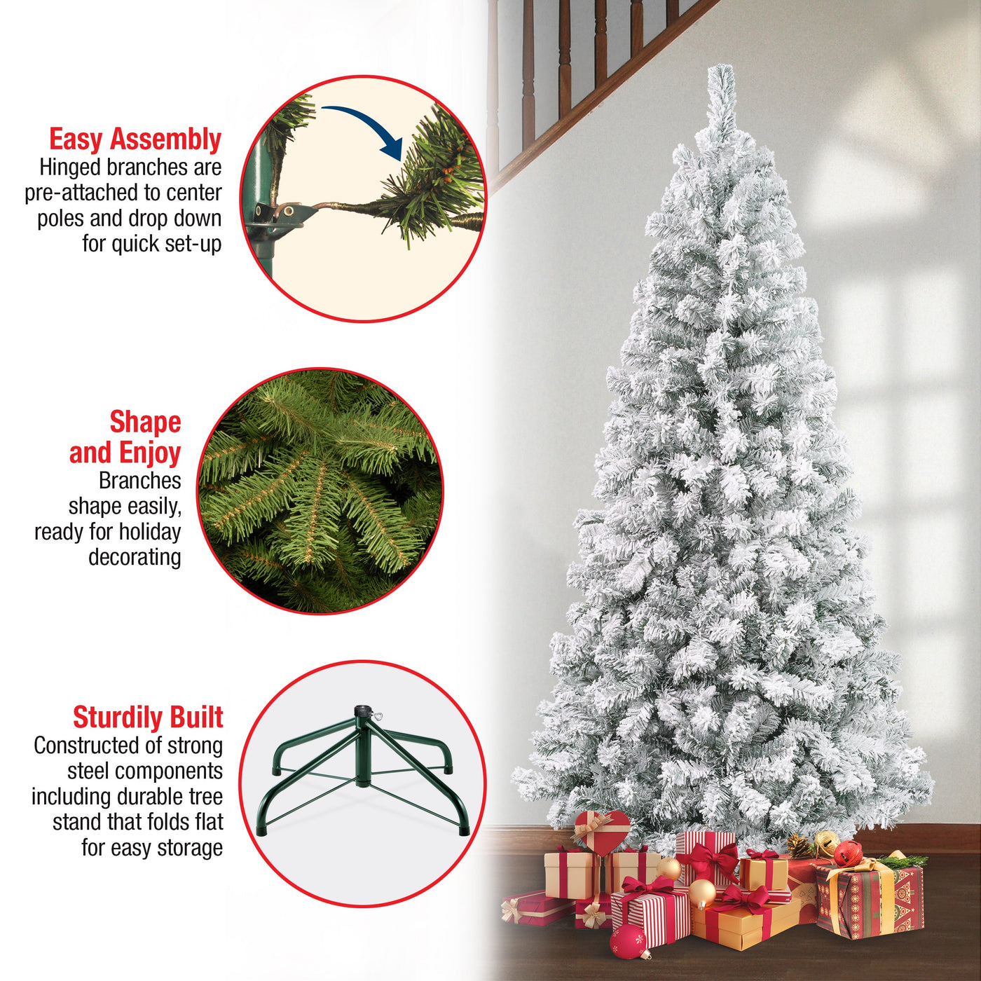 7.5 ft. Acacia Flocked Tree