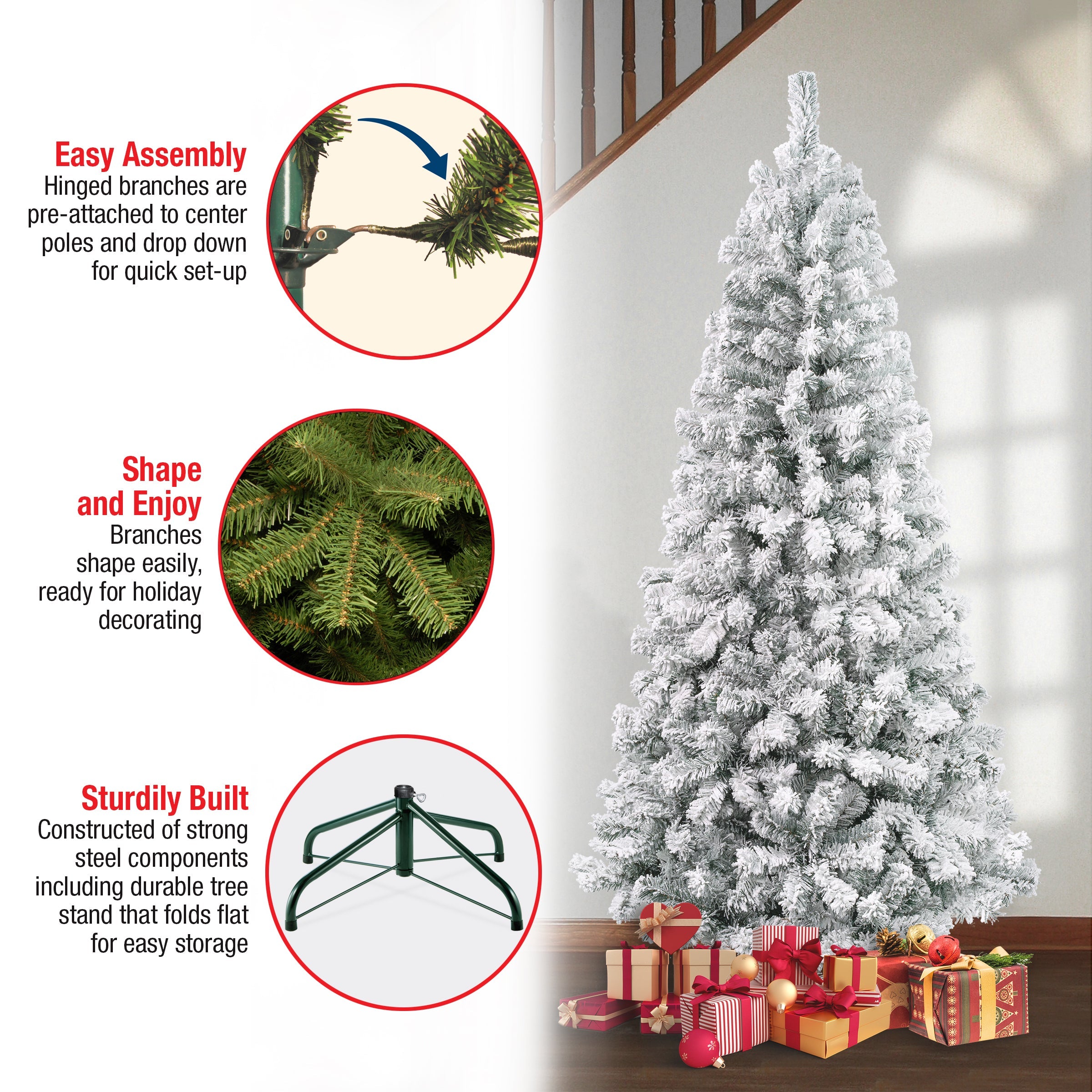 7.5 ft. Acacia Flocked Tree
