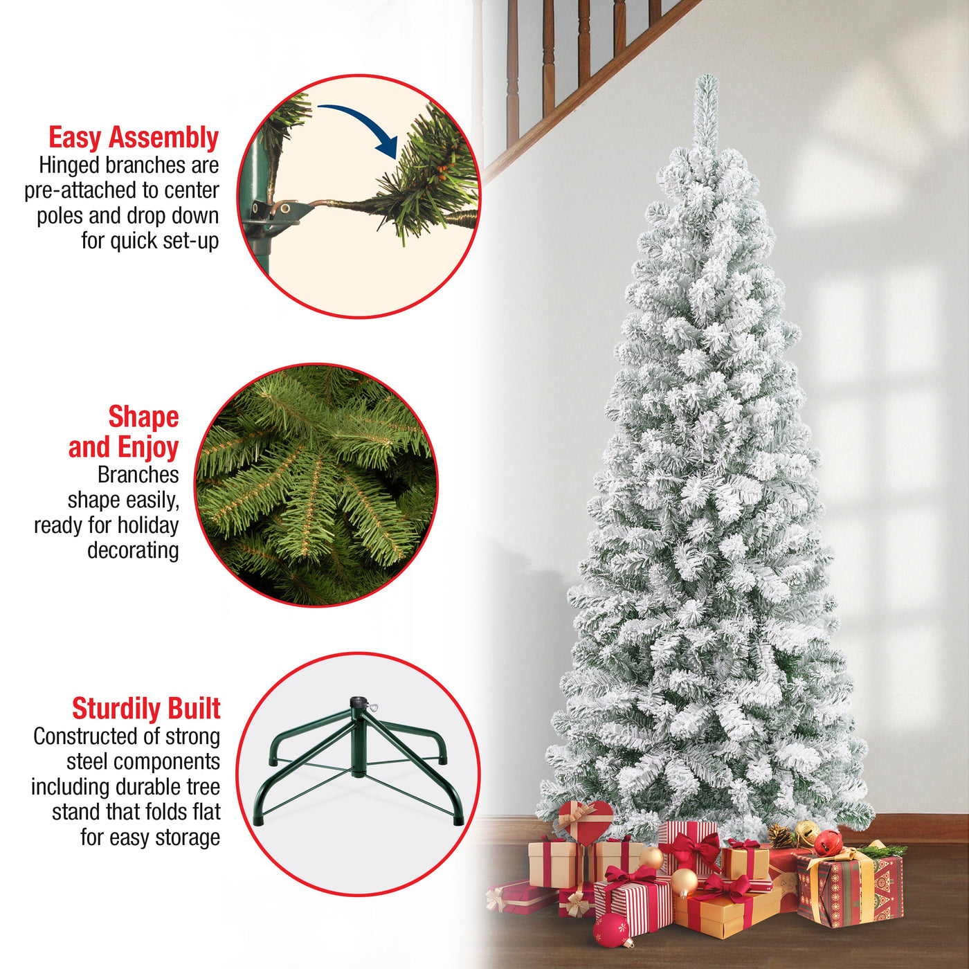 6 ft. Acacia Medium Flocked Tree