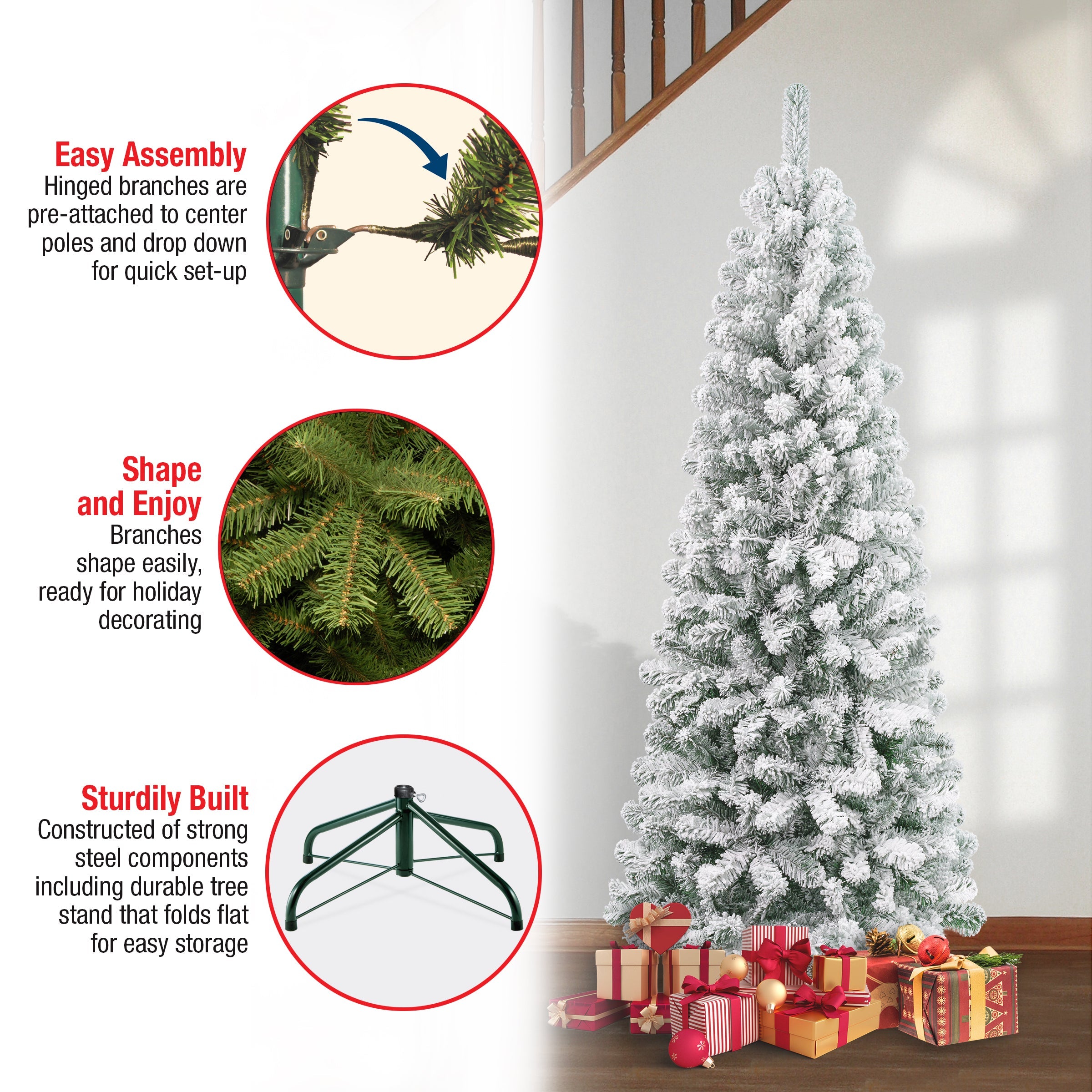 6 ft. Acacia Medium Flocked Tree