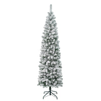 7.5 ft. Acacia Pencil Slim Flocked Tree