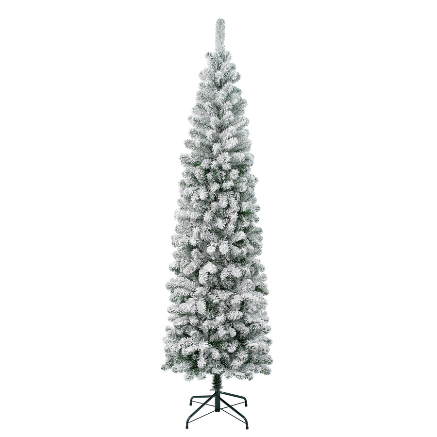 7.5 ft. Acacia Pencil Slim Flocked Tree