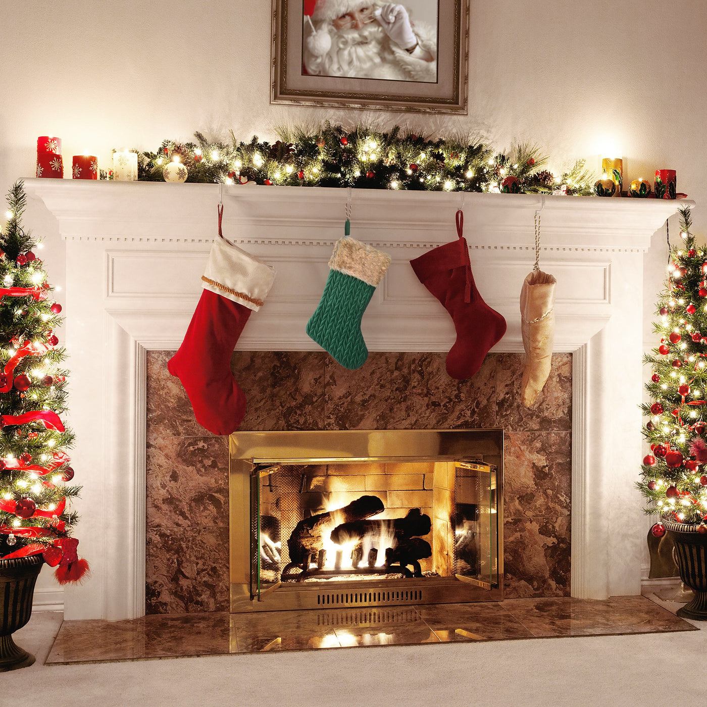 19 in. Rural Homestead Collection Quilted Stocking