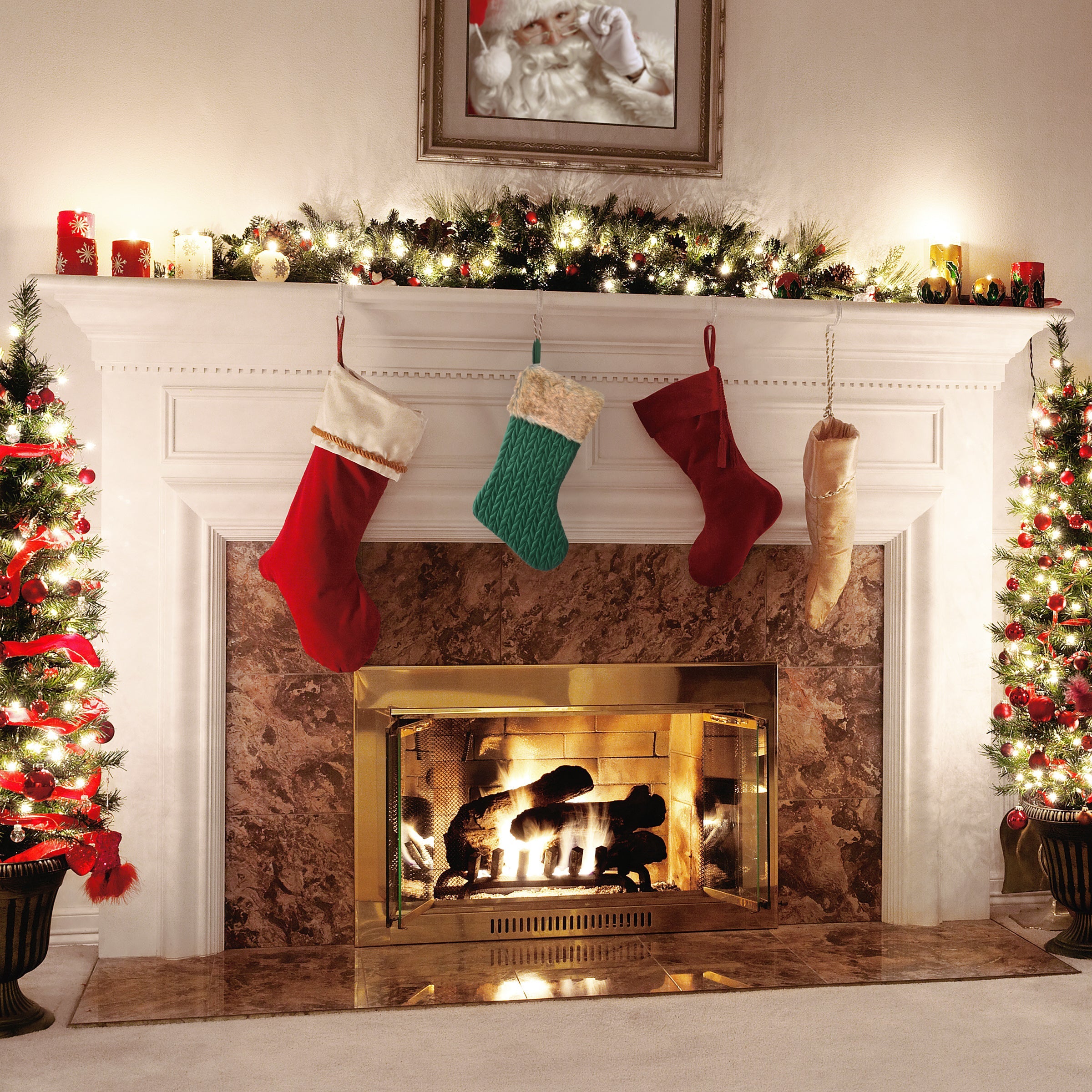 19 in. Rural Homestead Collection Quilted Stocking