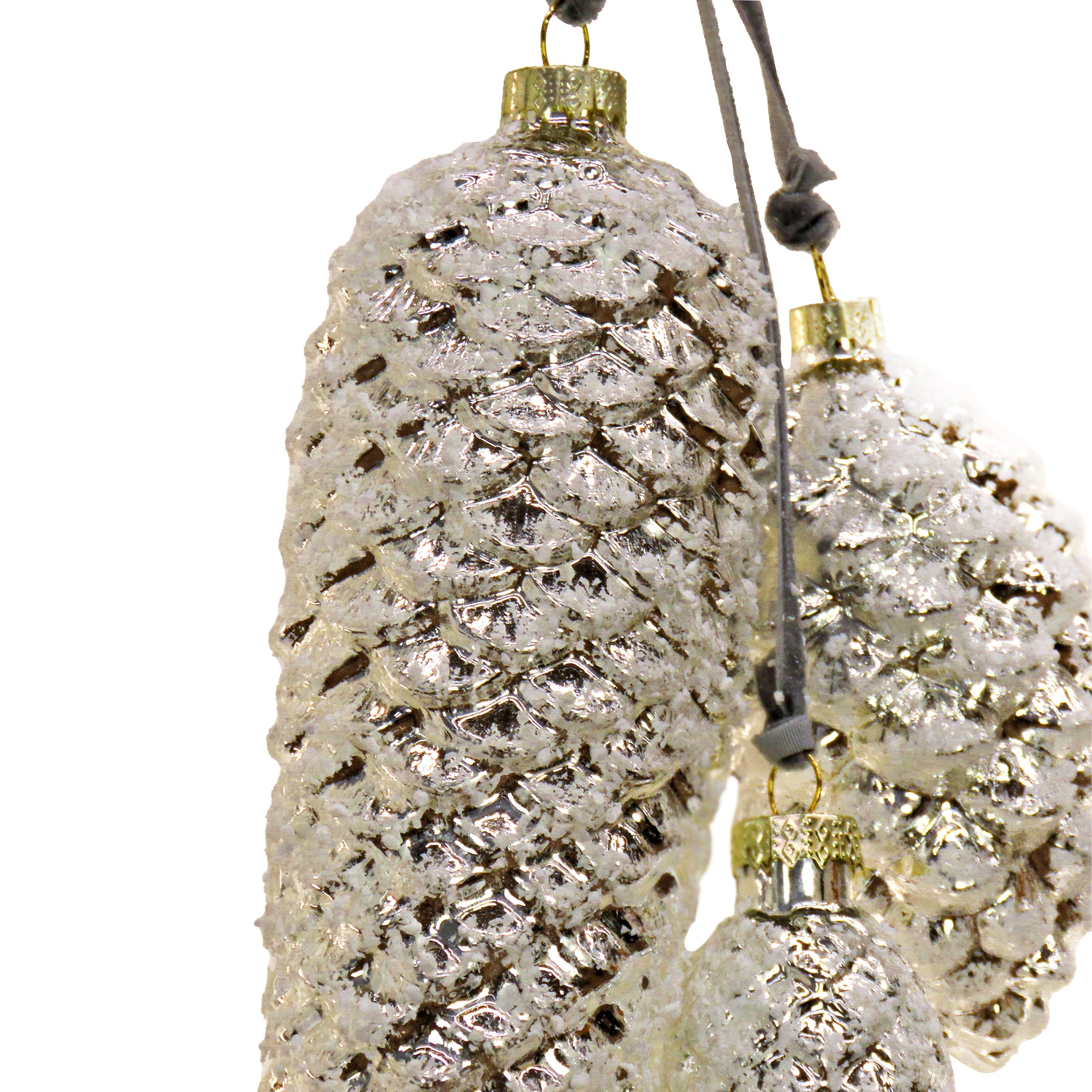2-Piece HGTV Home Collection Pinecone Cluster Ornaments