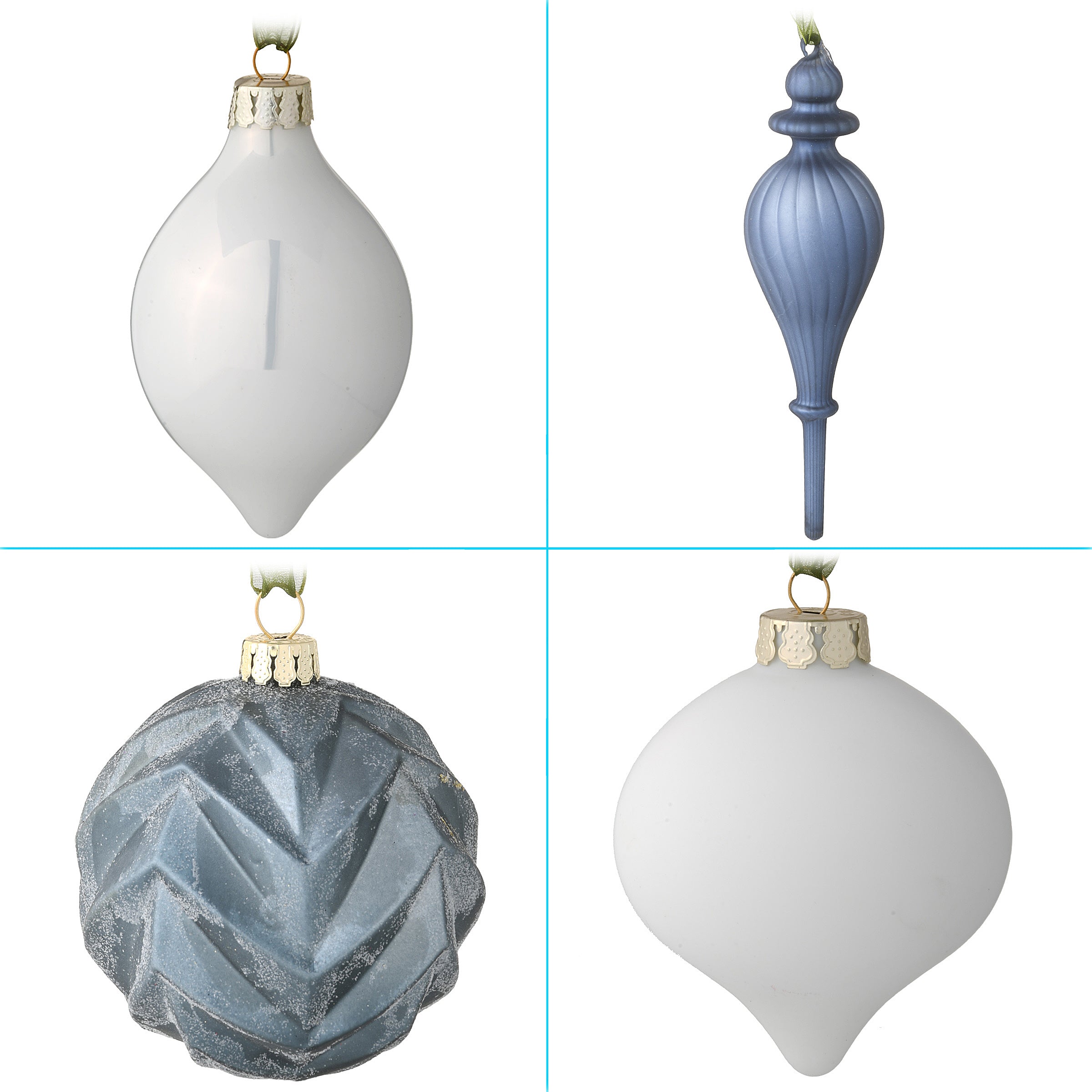 20-Piece Christmas Tree Ornament Set, Arctic Lights Collection