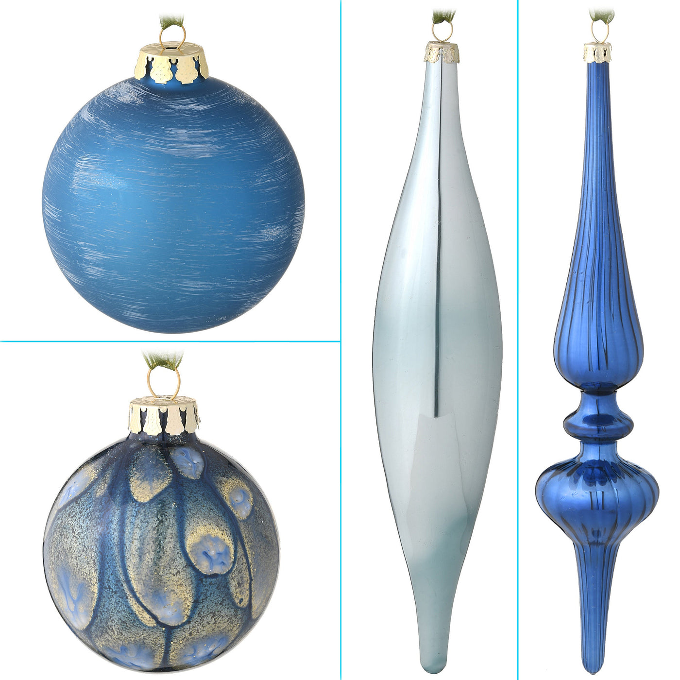 20-Piece Christmas Tree Ornament Set, Arctic Lights Collection