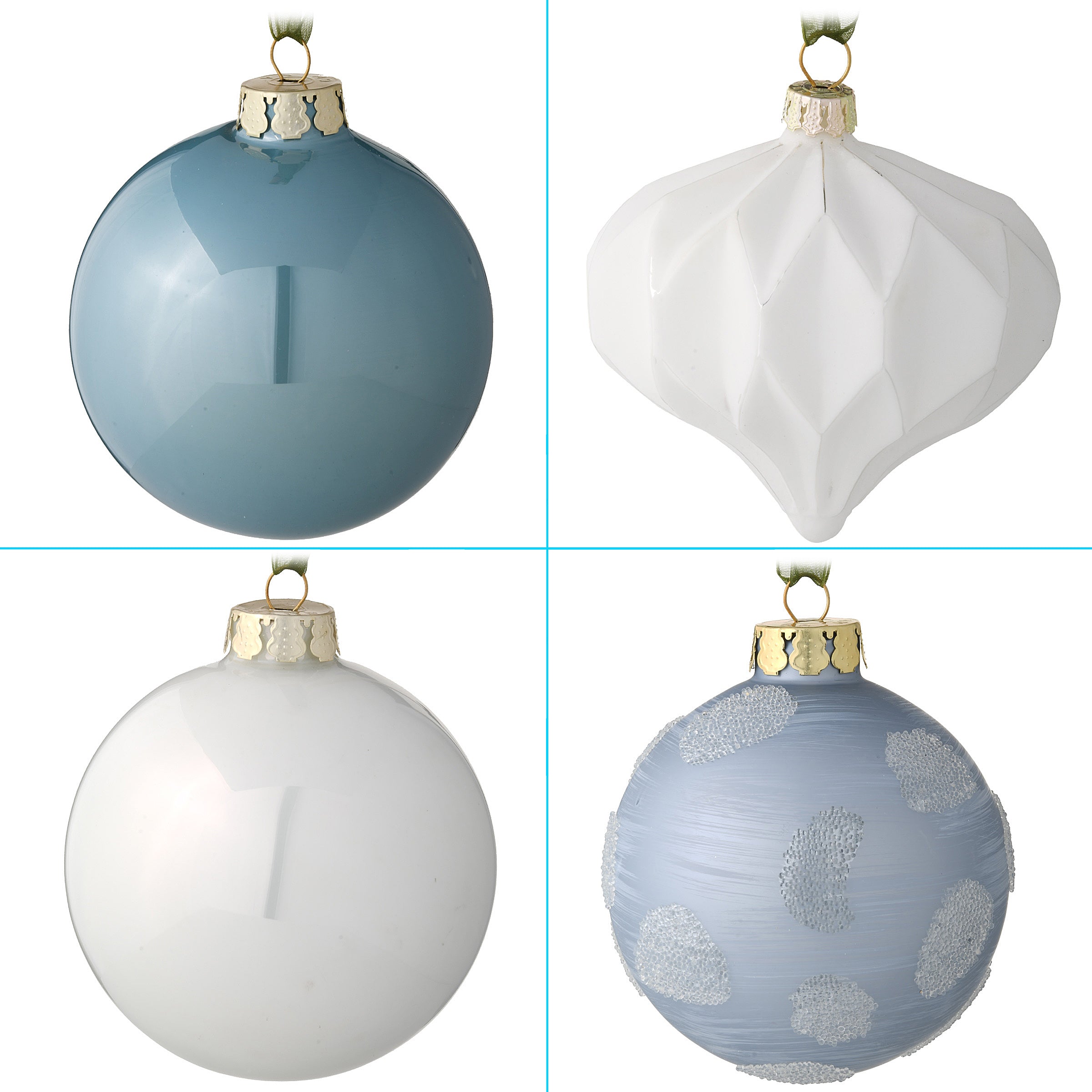 20-Piece Christmas Tree Ornament Set, Arctic Lights Collection