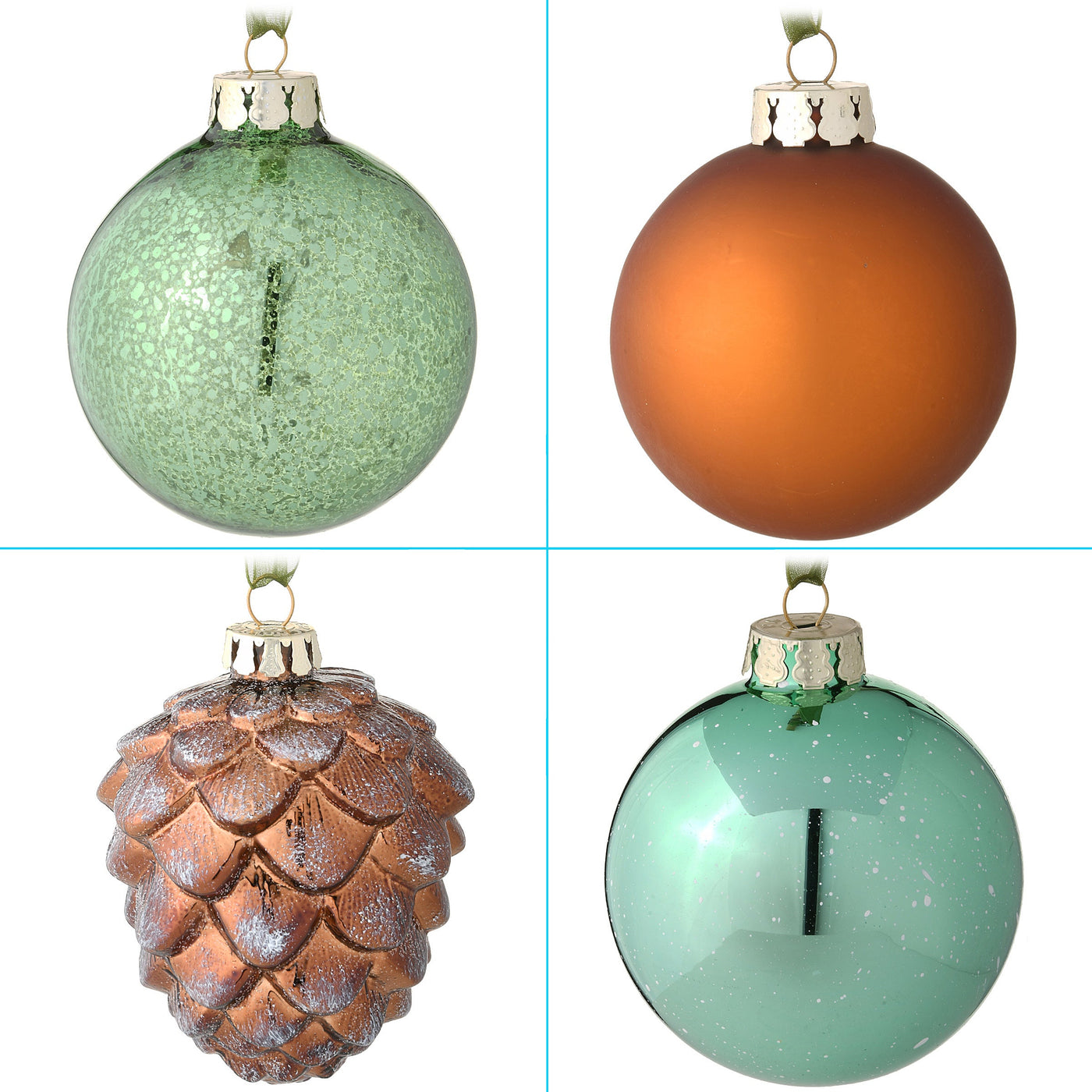 20-Piece Christmas Tree Ornament Set, Alpine Collection