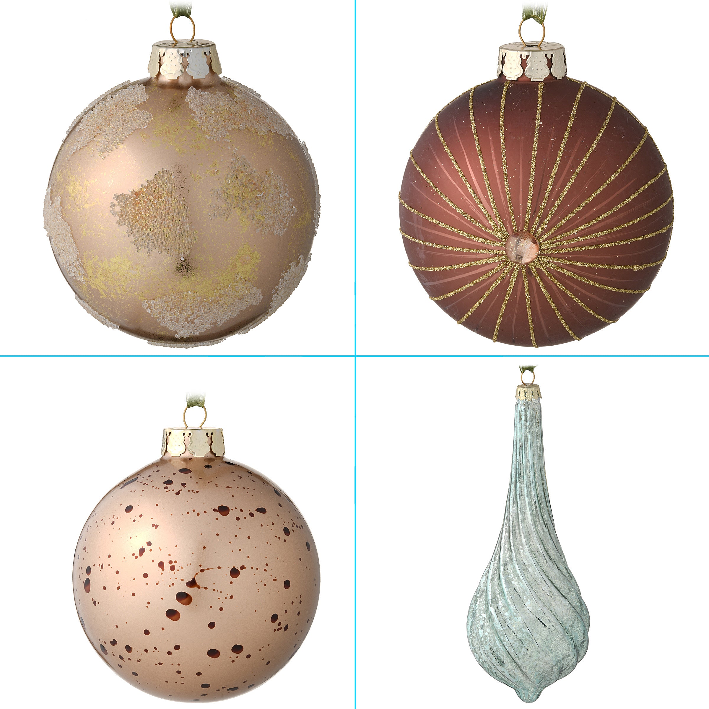 20-Piece Christmas Tree Ornament Set, Alpine Collection
