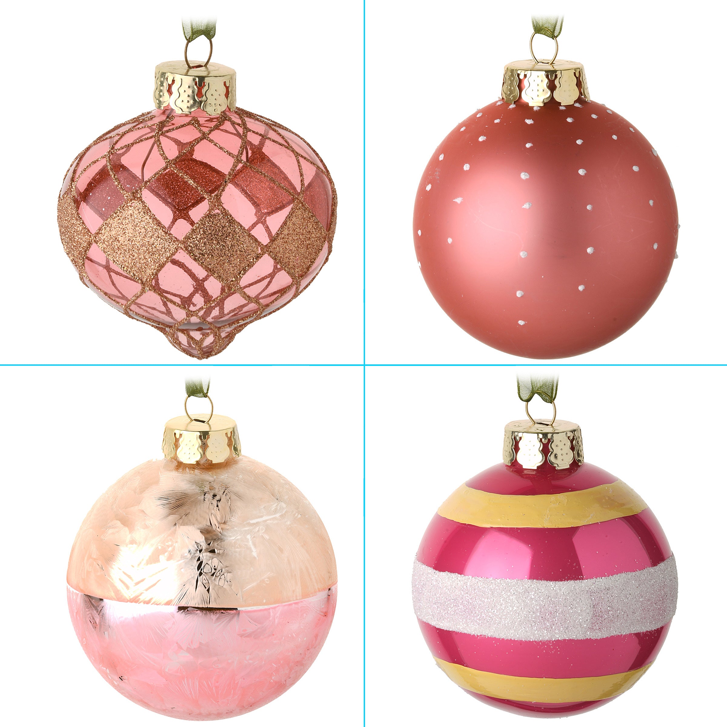 20-Piece Christmas Tree Ornament Set, Be Merry Collection