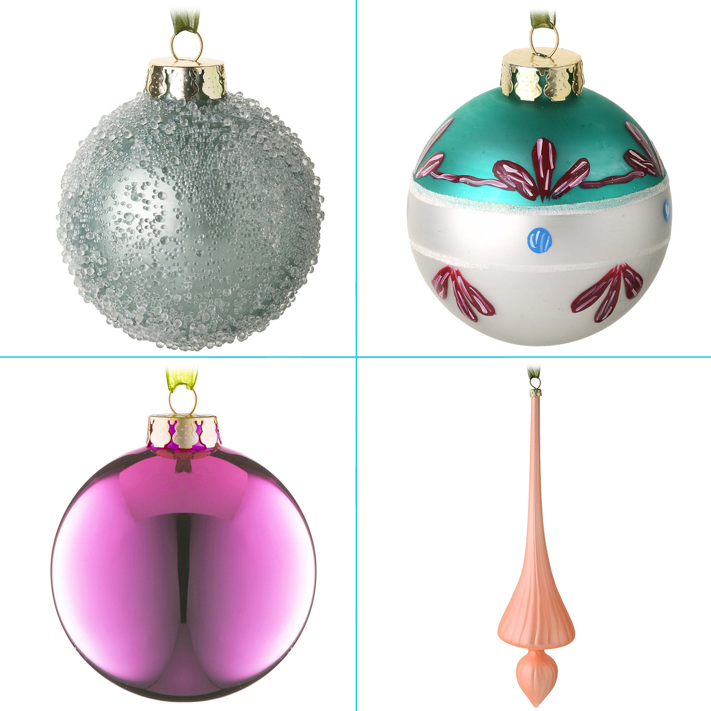 20-Piece Christmas Tree Ornament Set, Be Merry Collection