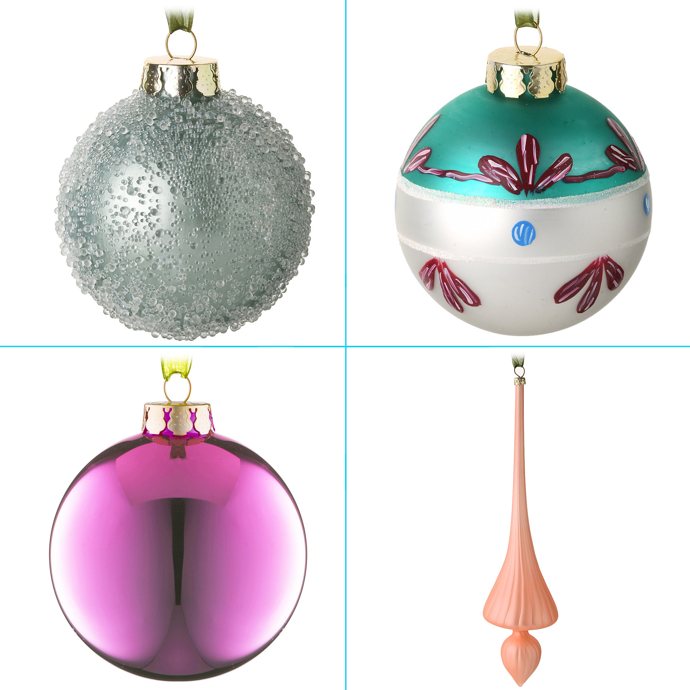 20-Piece Christmas Tree Ornament Set, Be Merry Collection