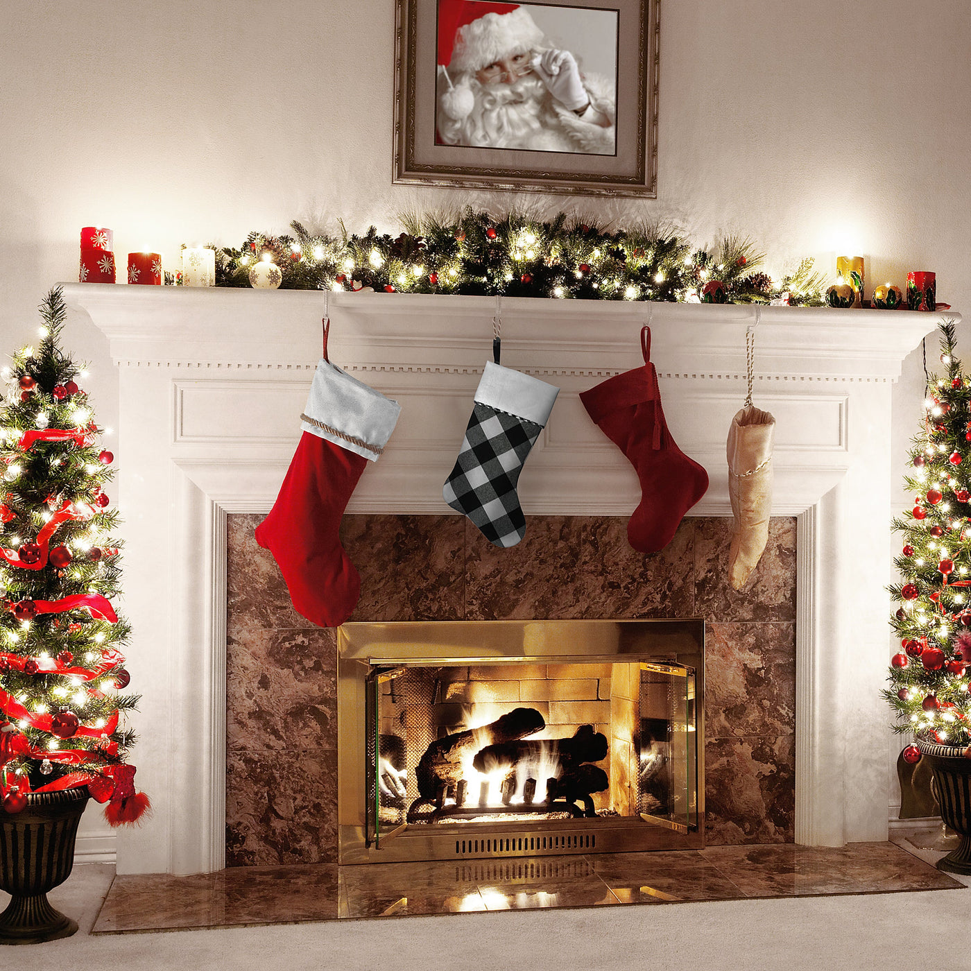 19 in. General Store Collection Plaid Stocking
