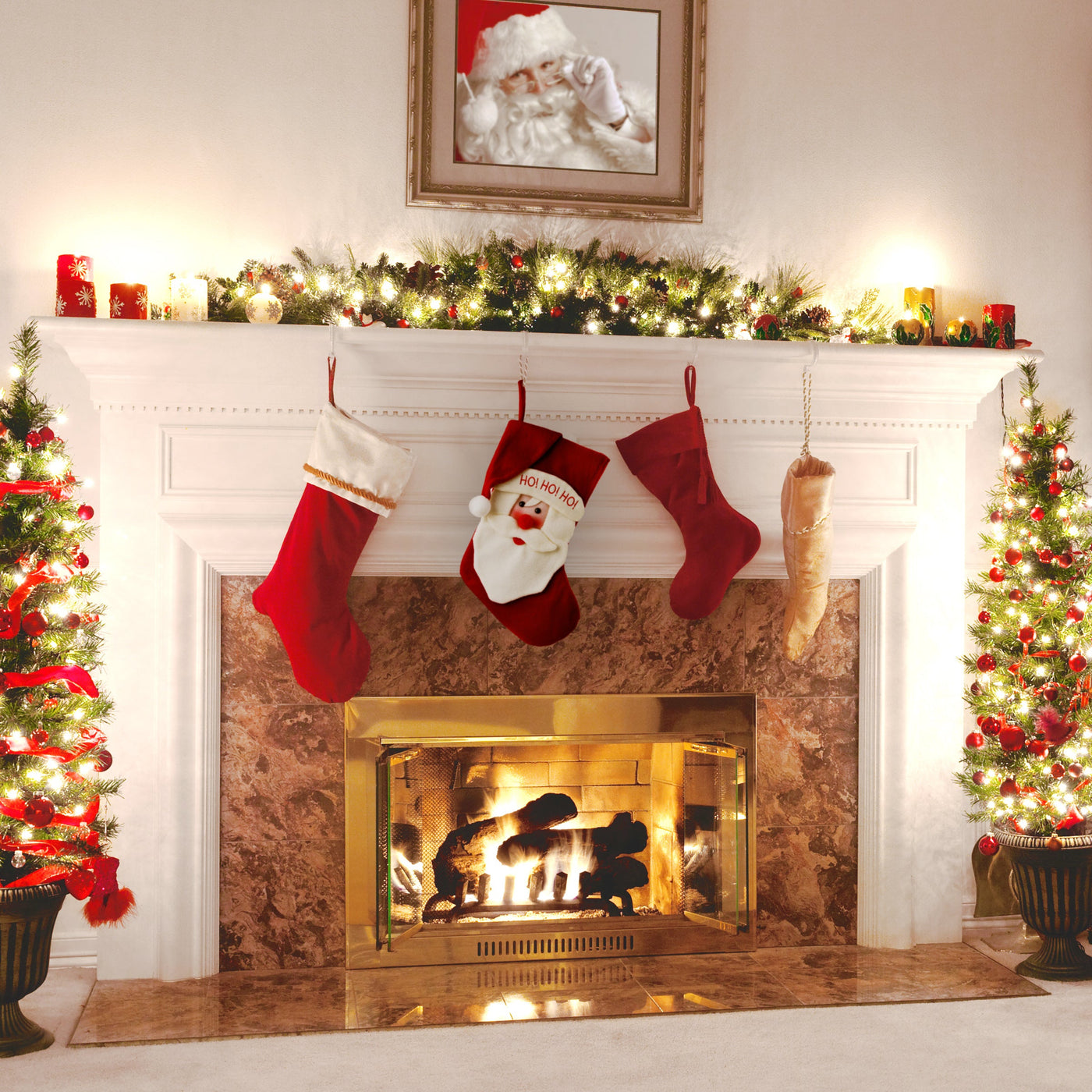 18 in. General Store Collection Ho! Ho! Ho! Santa Stocking