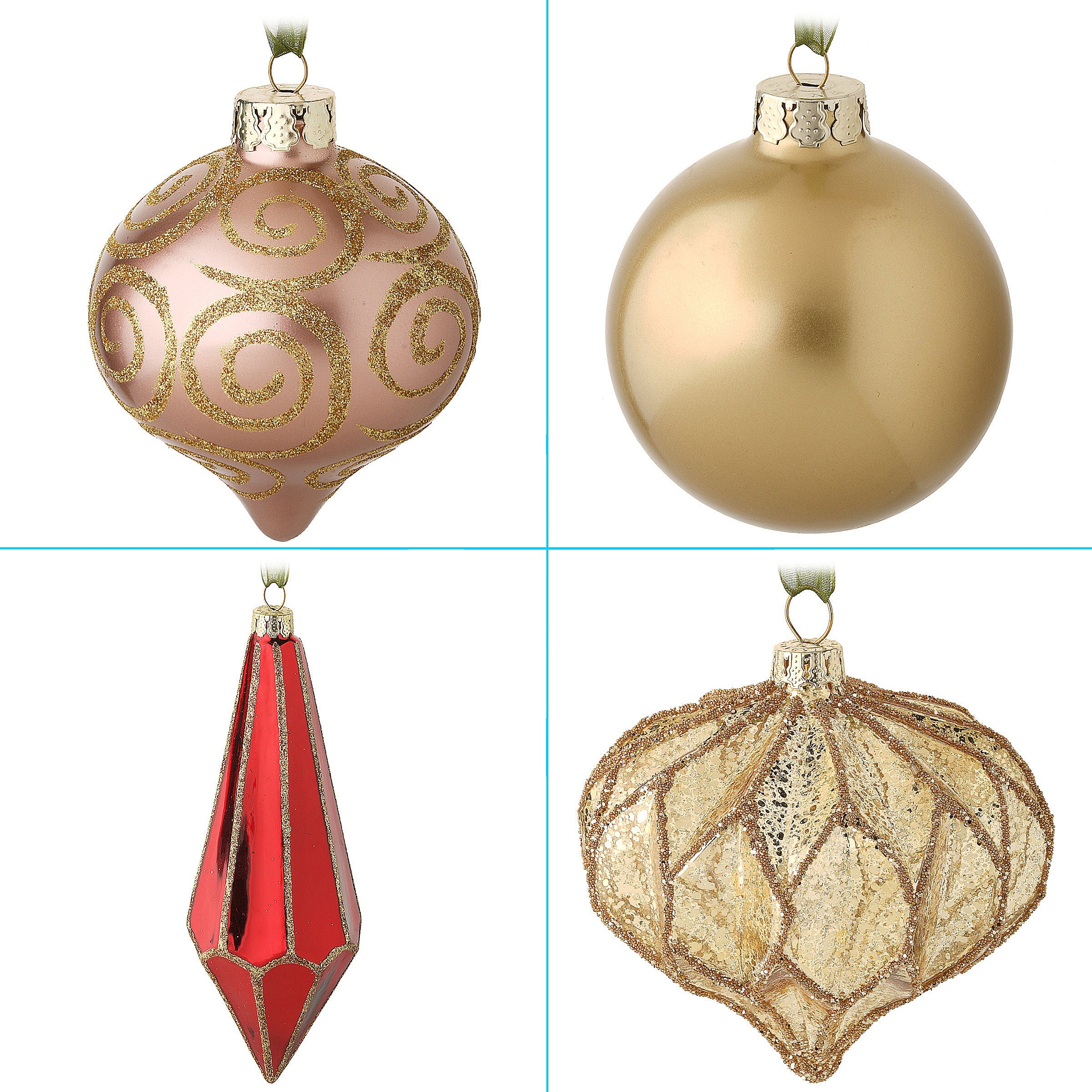 20-Piece Christmas Tree Ornament Set, Vienna Waltz Collection