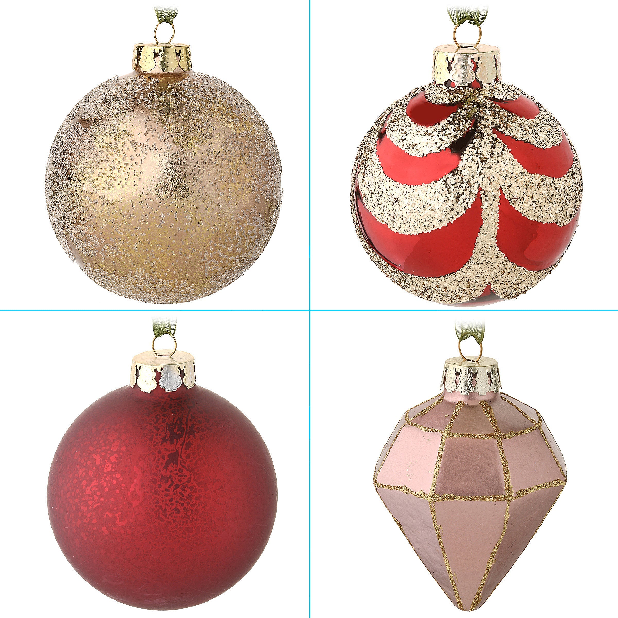 20-Piece Christmas Tree Ornament Set, Vienna Waltz Collection