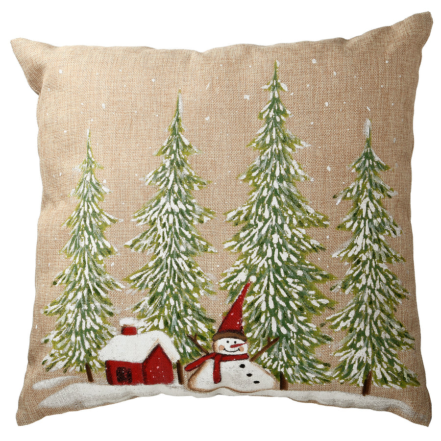 18" Alpine Collection Evergreen Trees Pillow