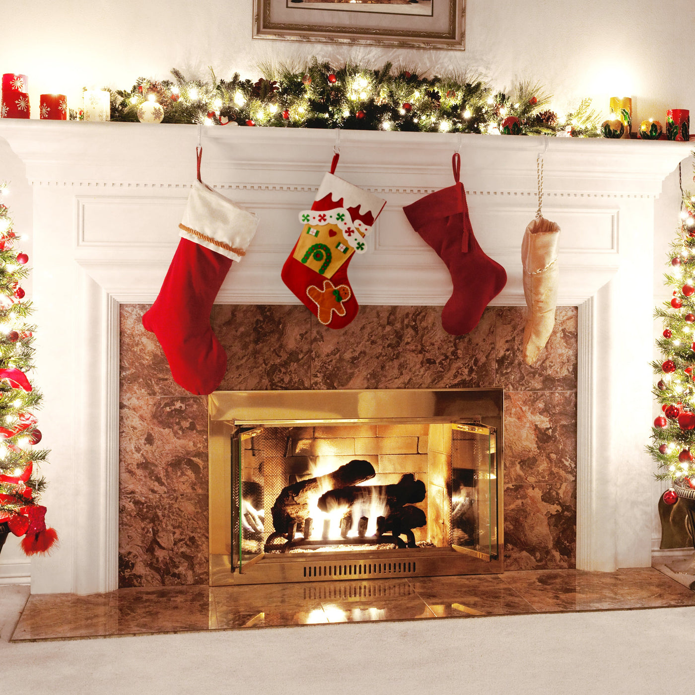 20 in. Be Merry Collection Gingerbread House Stocking