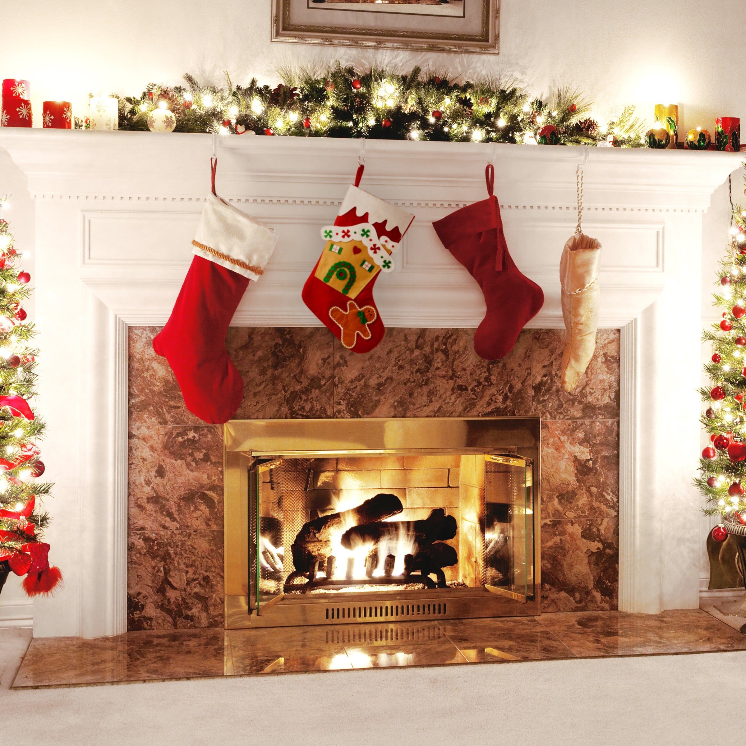 20 in. Be Merry Collection Gingerbread House Stocking
