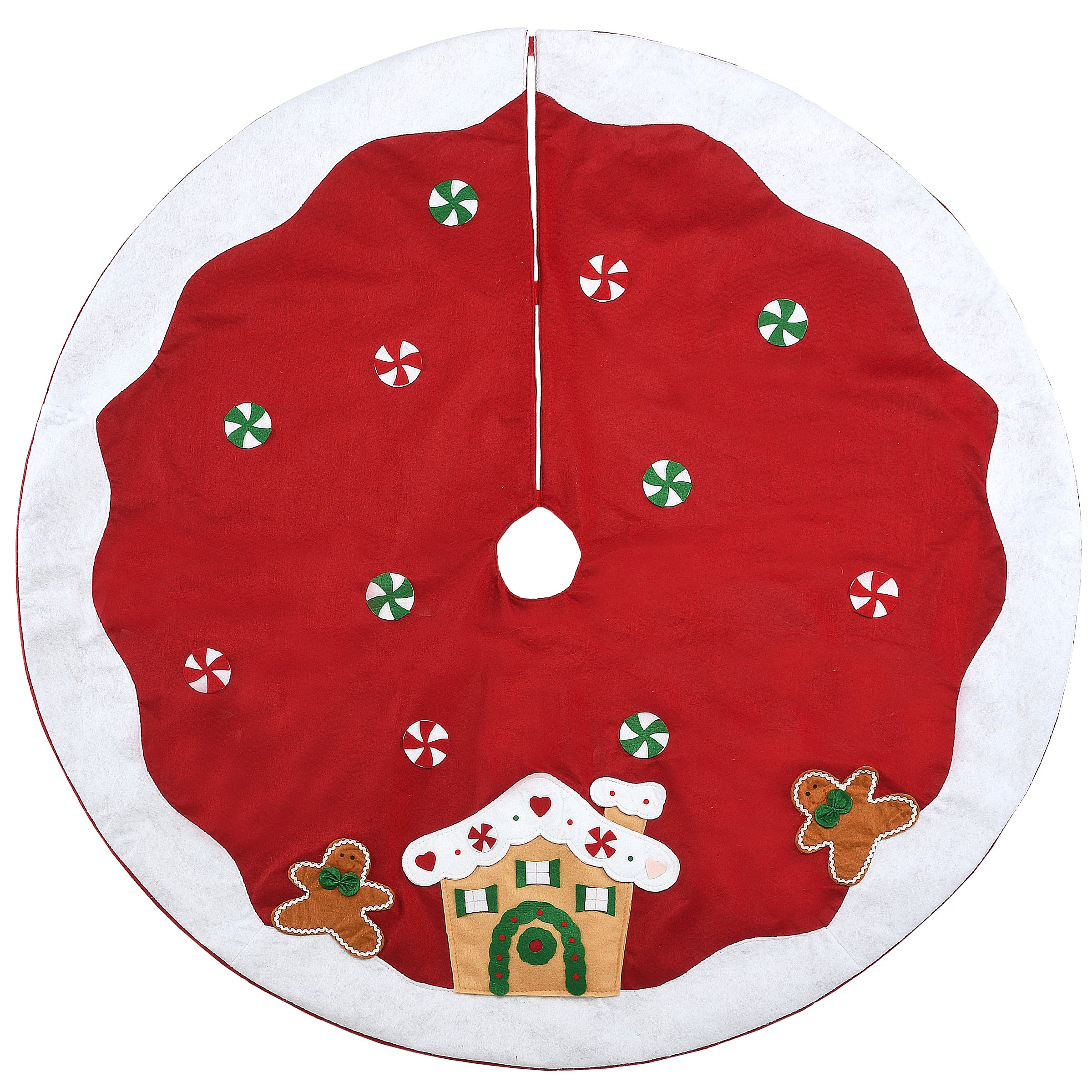 48 in. Be Merry Collection Gingerbread House Tree Skirt