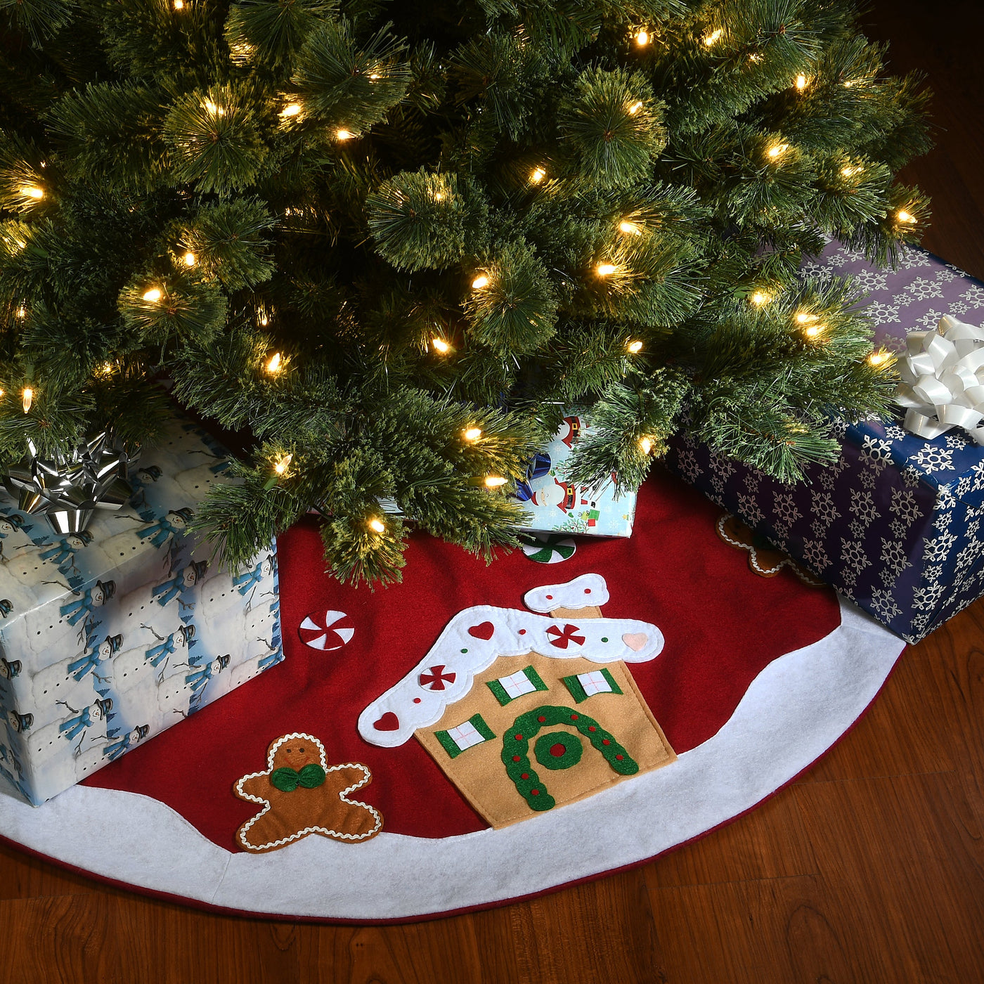 48 in. Be Merry Collection Gingerbread House Tree Skirt