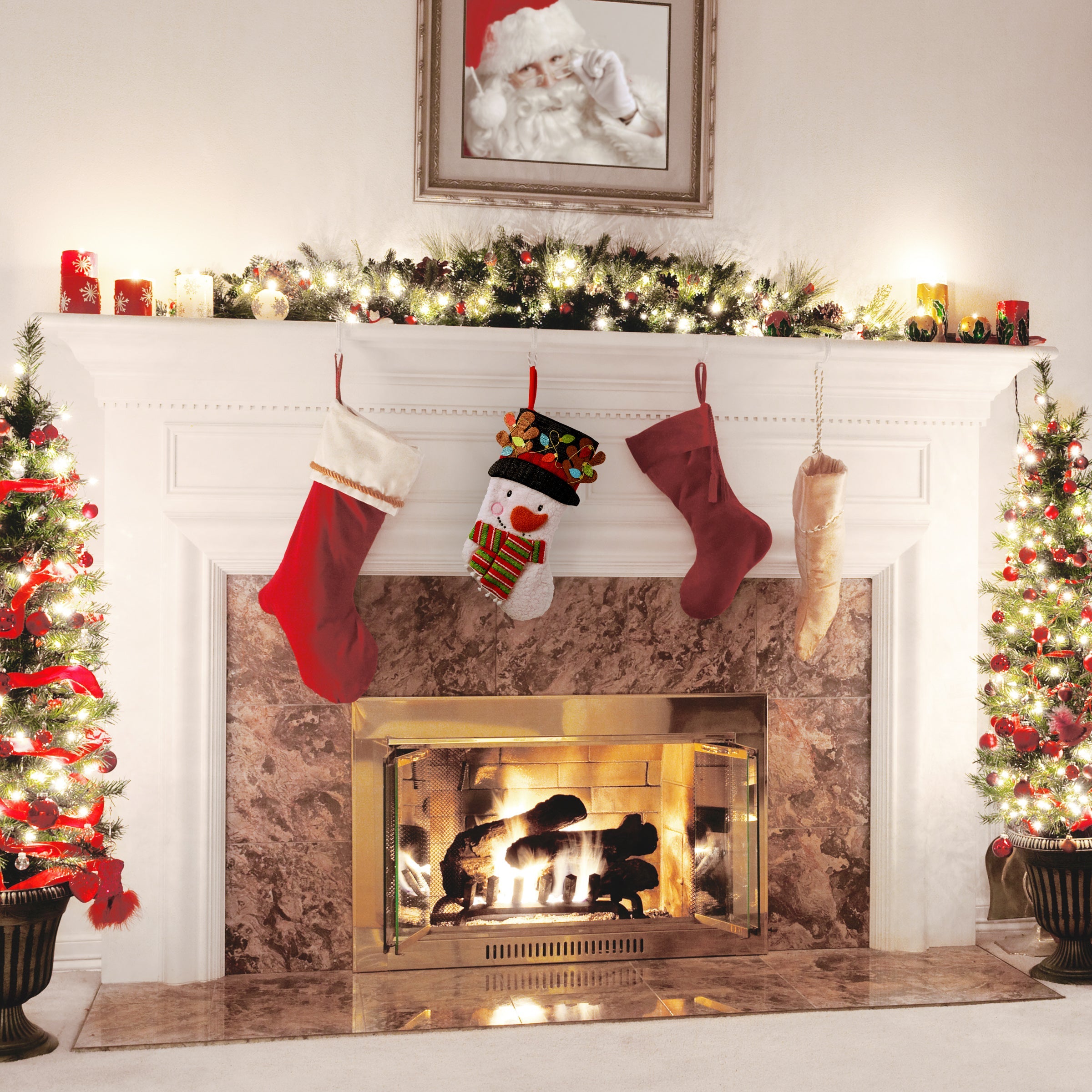 20 in. Be Merry Collection Novelty Snowman Stocking