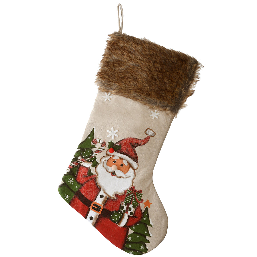 21" Rural Homestead Collection Santa Stocking