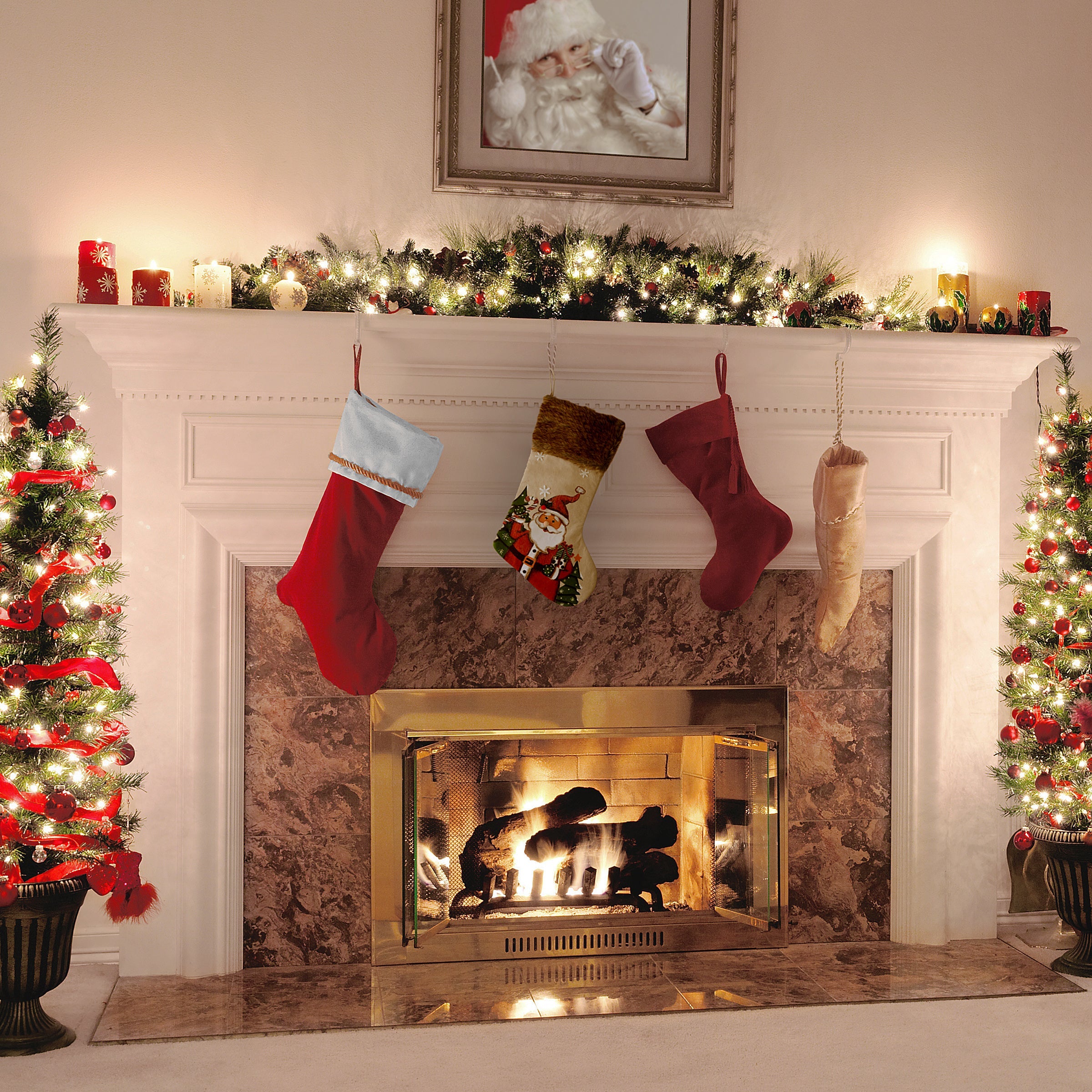 21 in. Rural Homestead Collection Santa Stocking