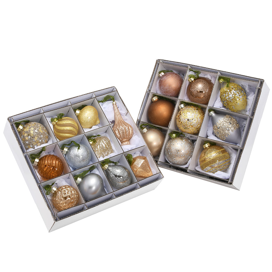 20-Piece Christmas Tree Ornament Set, Yuletide Glam Collection