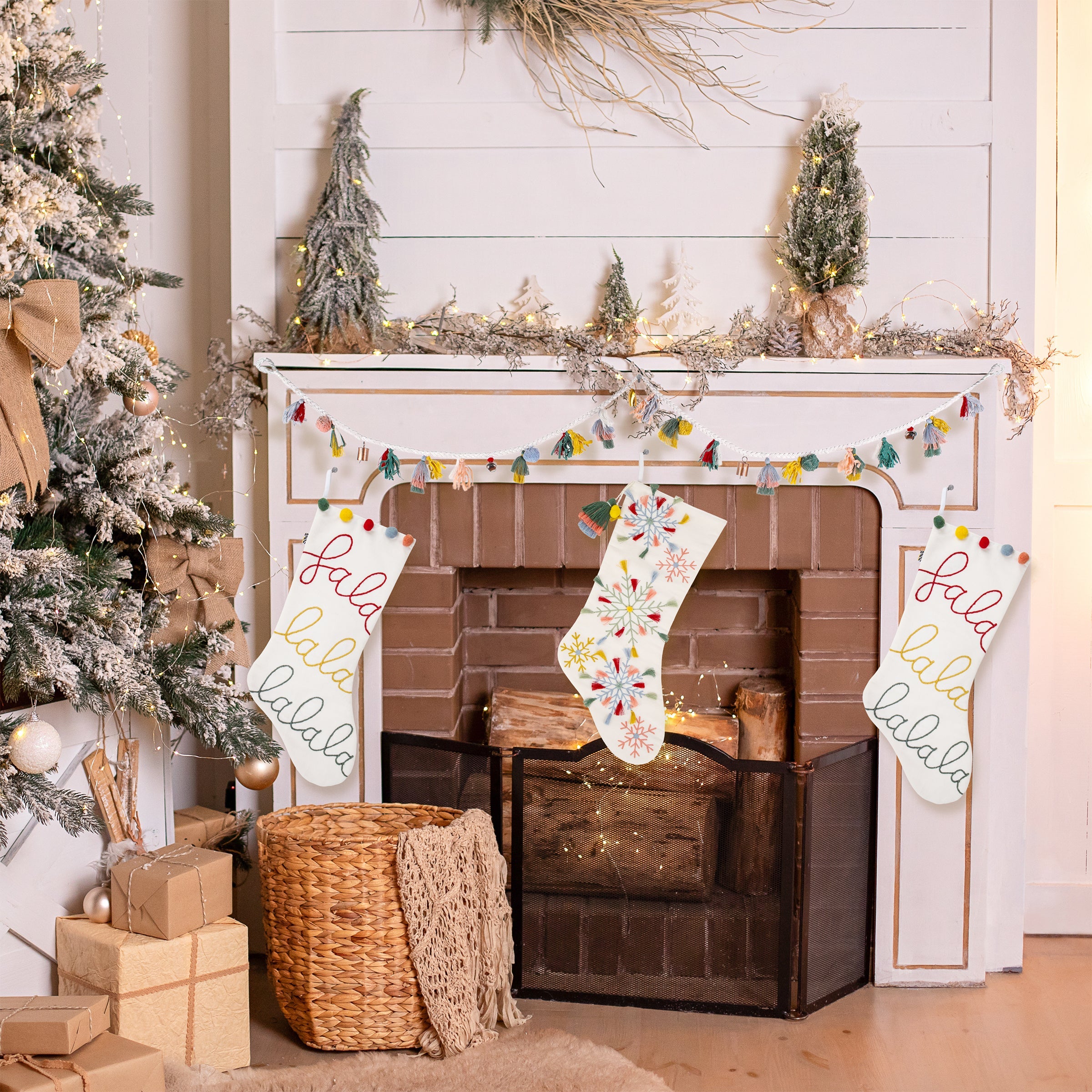6 ft. HGTV Home Collection Multicolor Boho Garland
