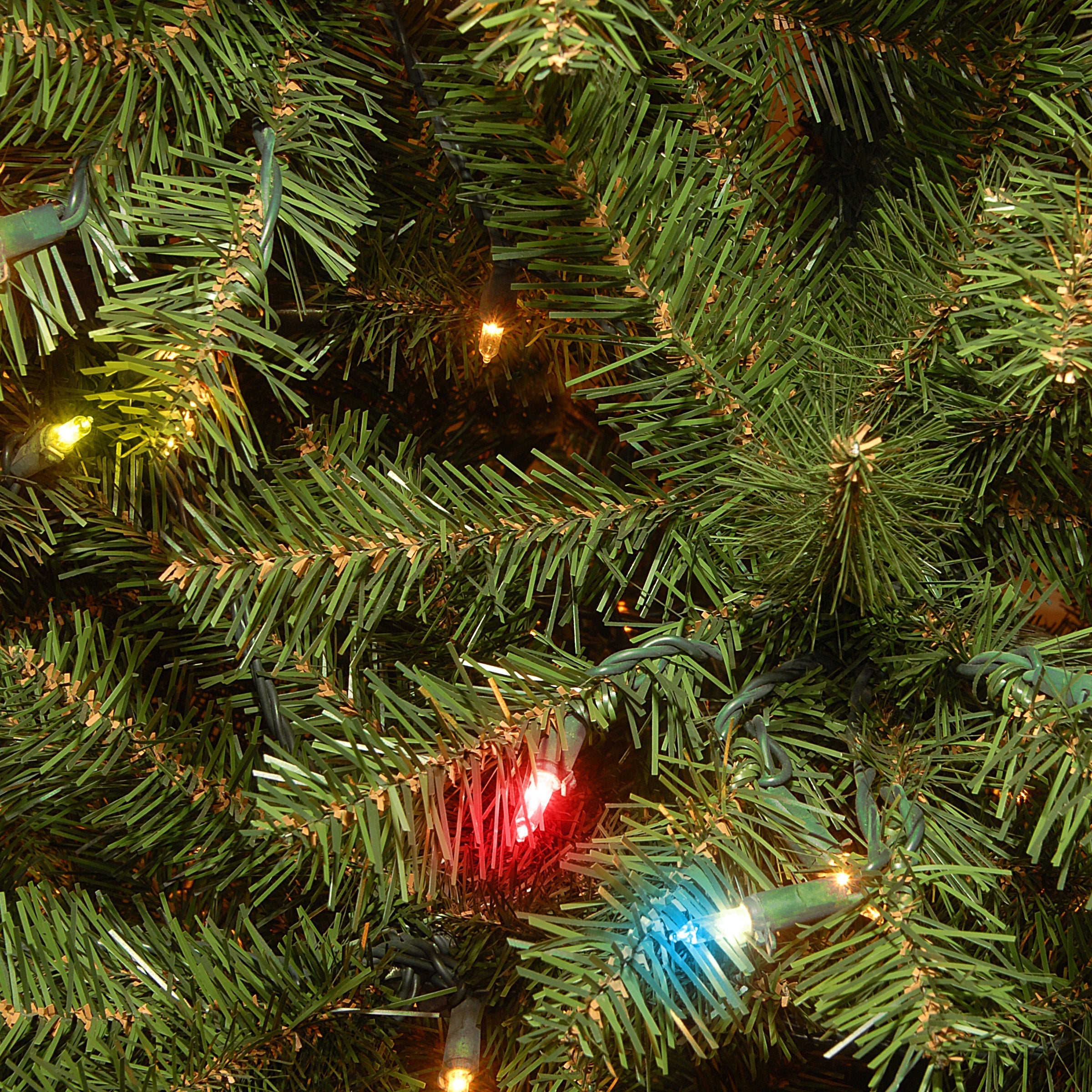 6.5 ft. Pre-Lit Aspen Spruce Slim Tree with Multicolor Lights