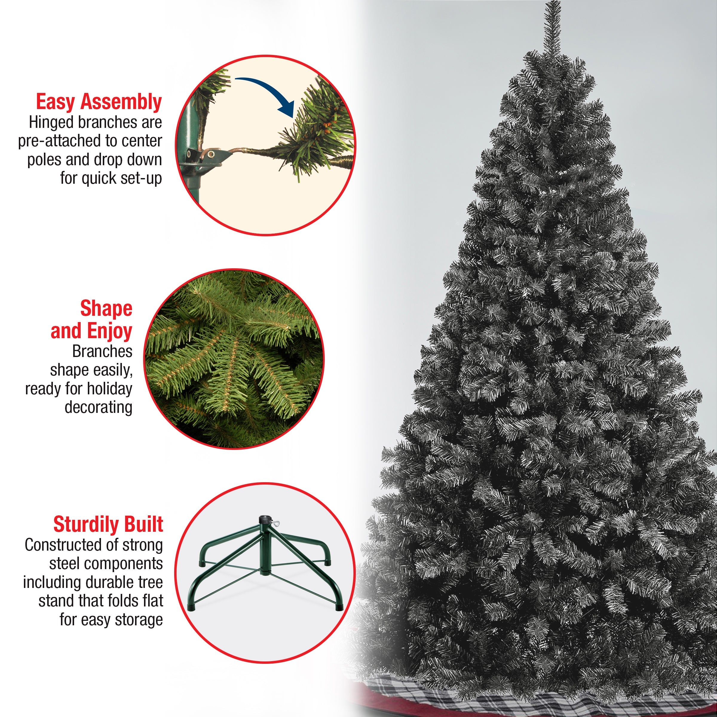 7.5 ft. Color Pop Black Tree