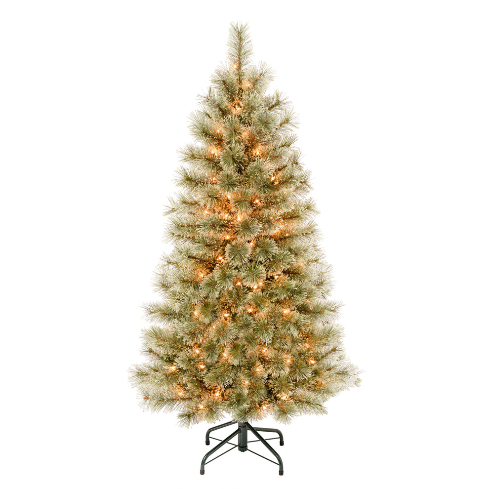 4.5 ft. PreLit Arcadia Pine Cashmere Tree with Clear Lights National