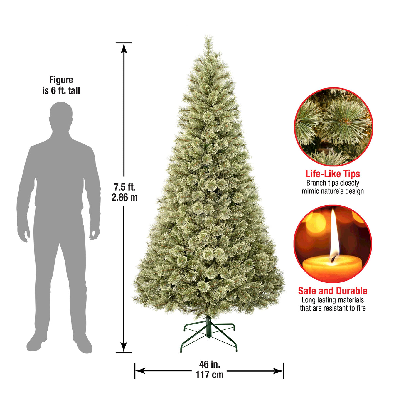 7.5 ft. Arcadia Pine Cashmere Tree