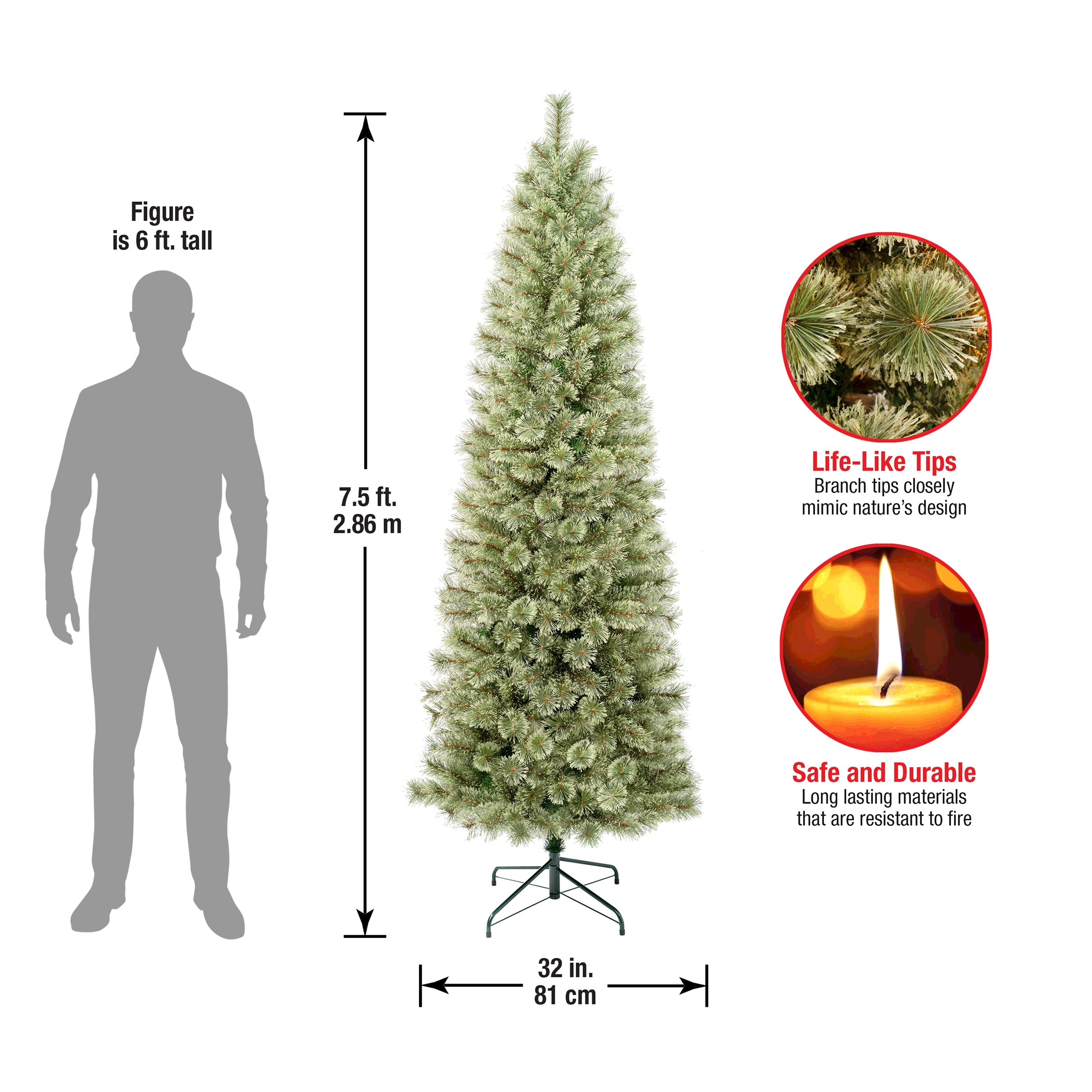 7.5 ft. Arcadia Pine Cashmere Slim Tree