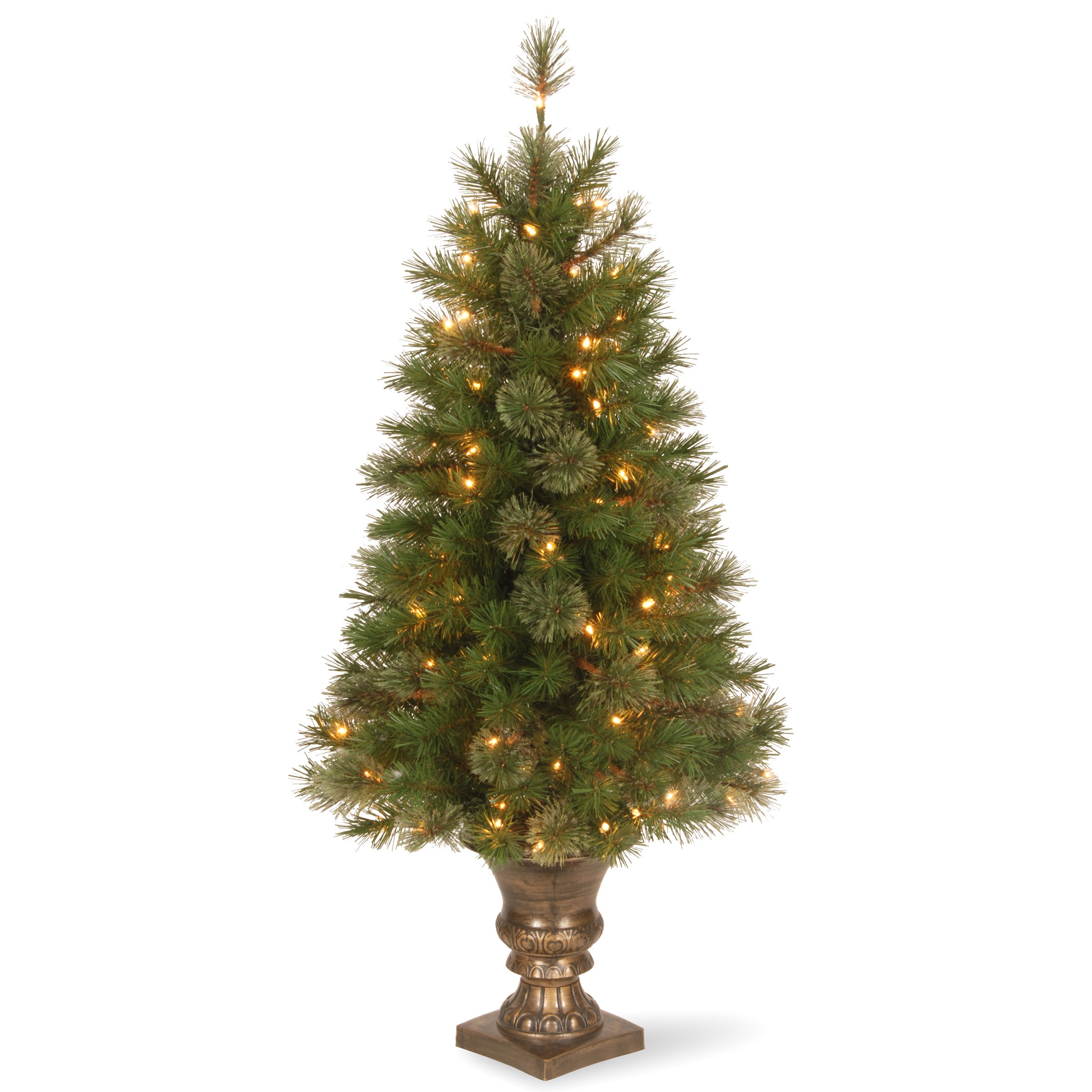 4 ft. Pre-Lit Atlanta Spruce Tree with Clear Lights