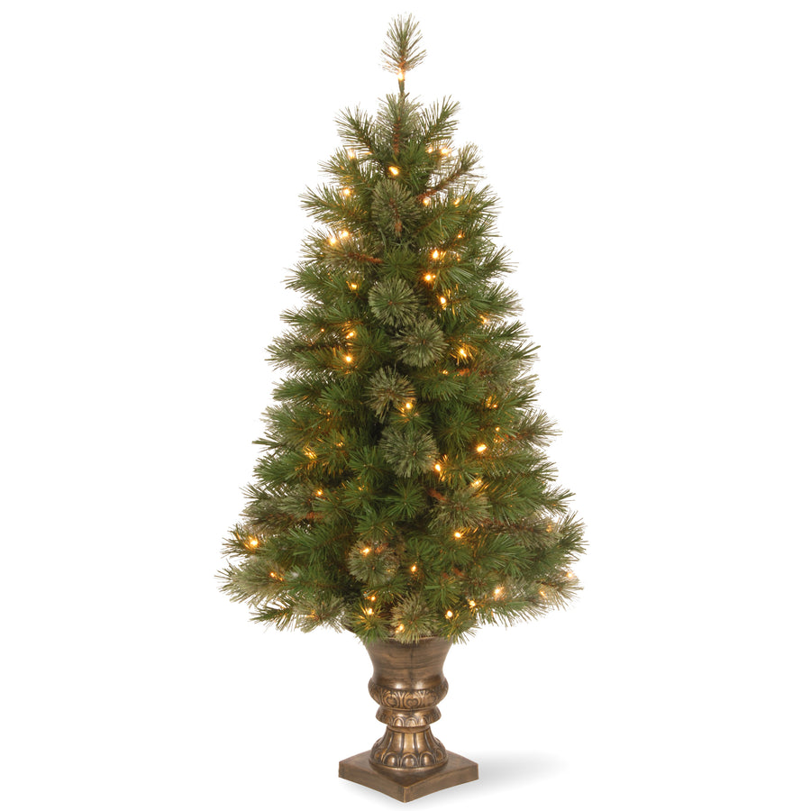 4 ft. Pre-Lit Atlanta Spruce Tree with Clear Lights