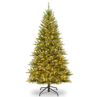 6.5 ft. Pre-Lit Asbury Fir Slim Tree with Clear Lights