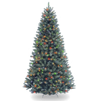 7 ft. Pre-Lit North Woods Blue Spruce Tree with Multicolor Lights