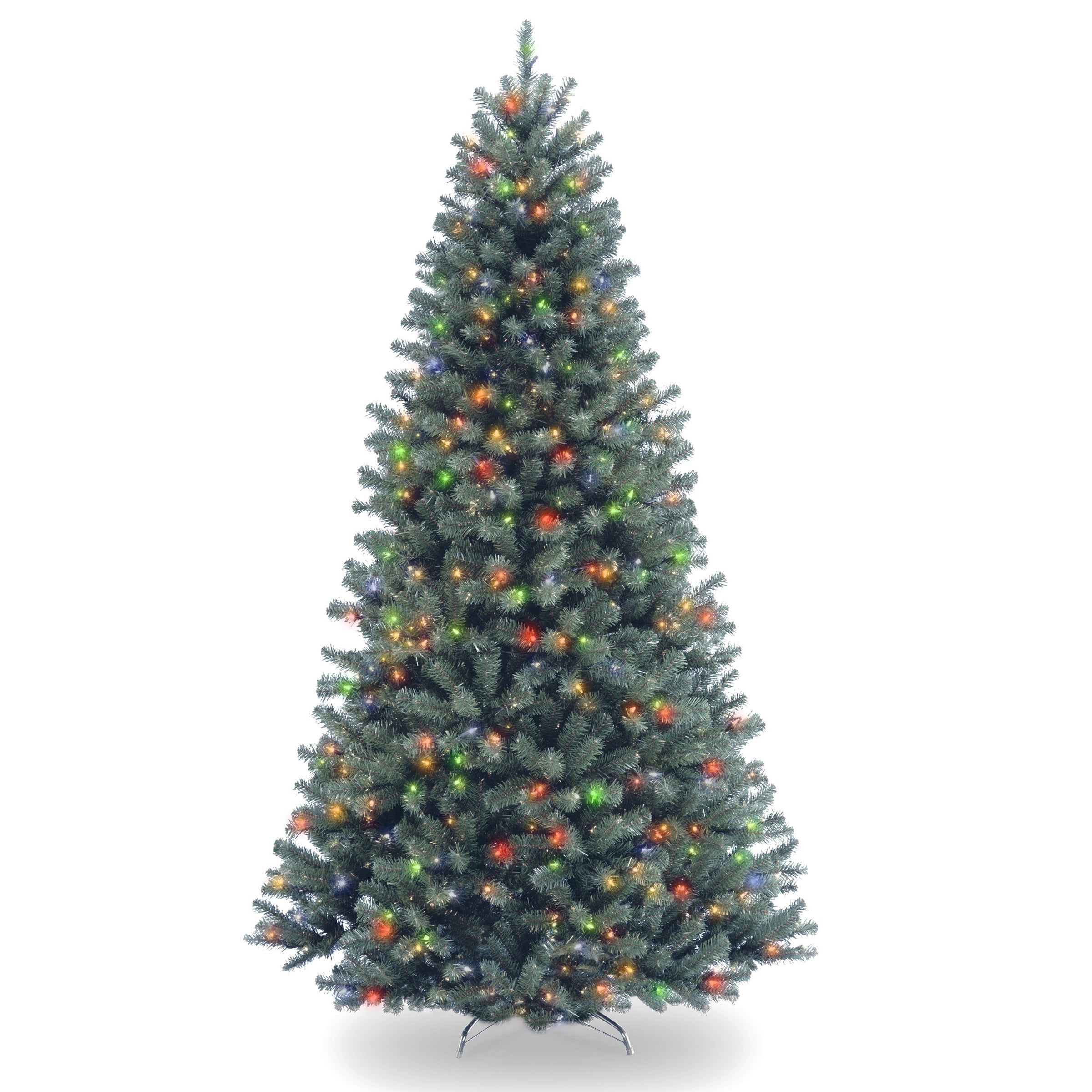 7 ft. Pre-Lit North Woods Blue Spruce Tree with Multicolor Lights
