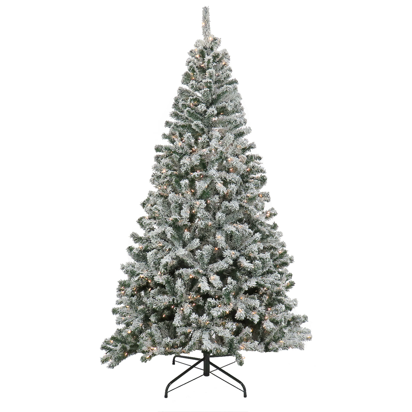 7.5 ft. Pre-Lit Frosted Bonnyville Spruce Tree with Clear Lights
